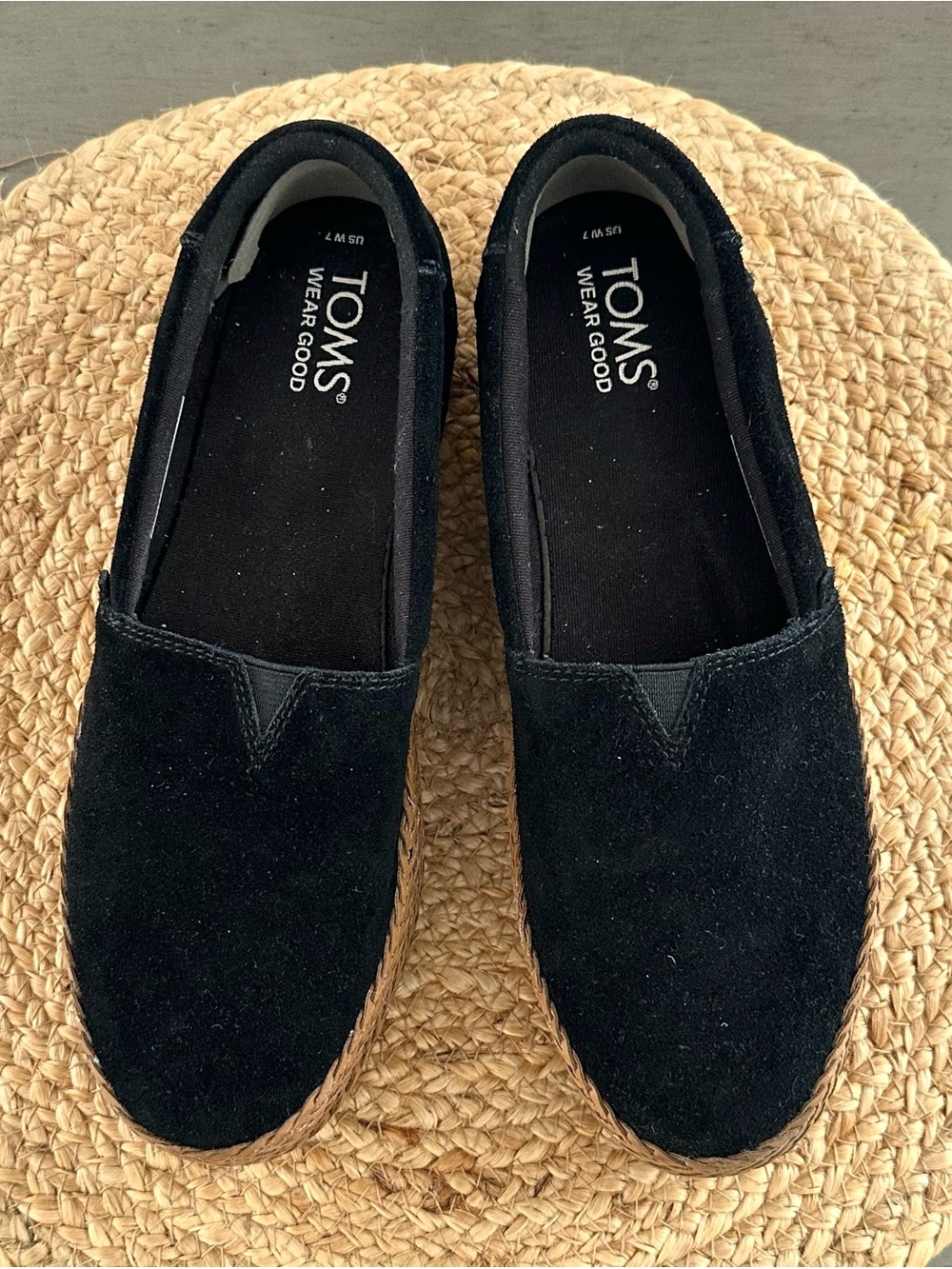 Tom’s Valencia Platform Espadrille Slip On Shoes Women’s Size 7 - Picture 5 of 9